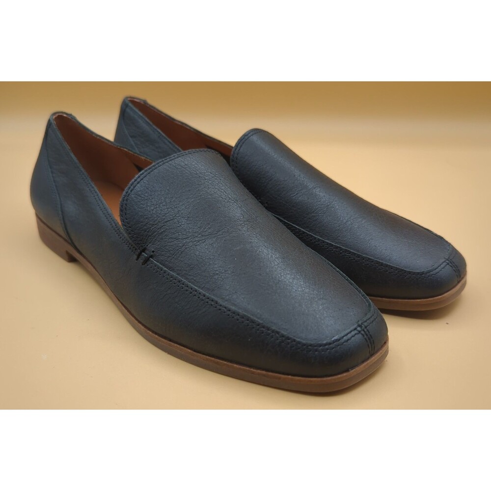 LUCKY BRAND Women's Black Leather Lake Canyen SZ 7.5 EU 38 Slip On Flat Loafers